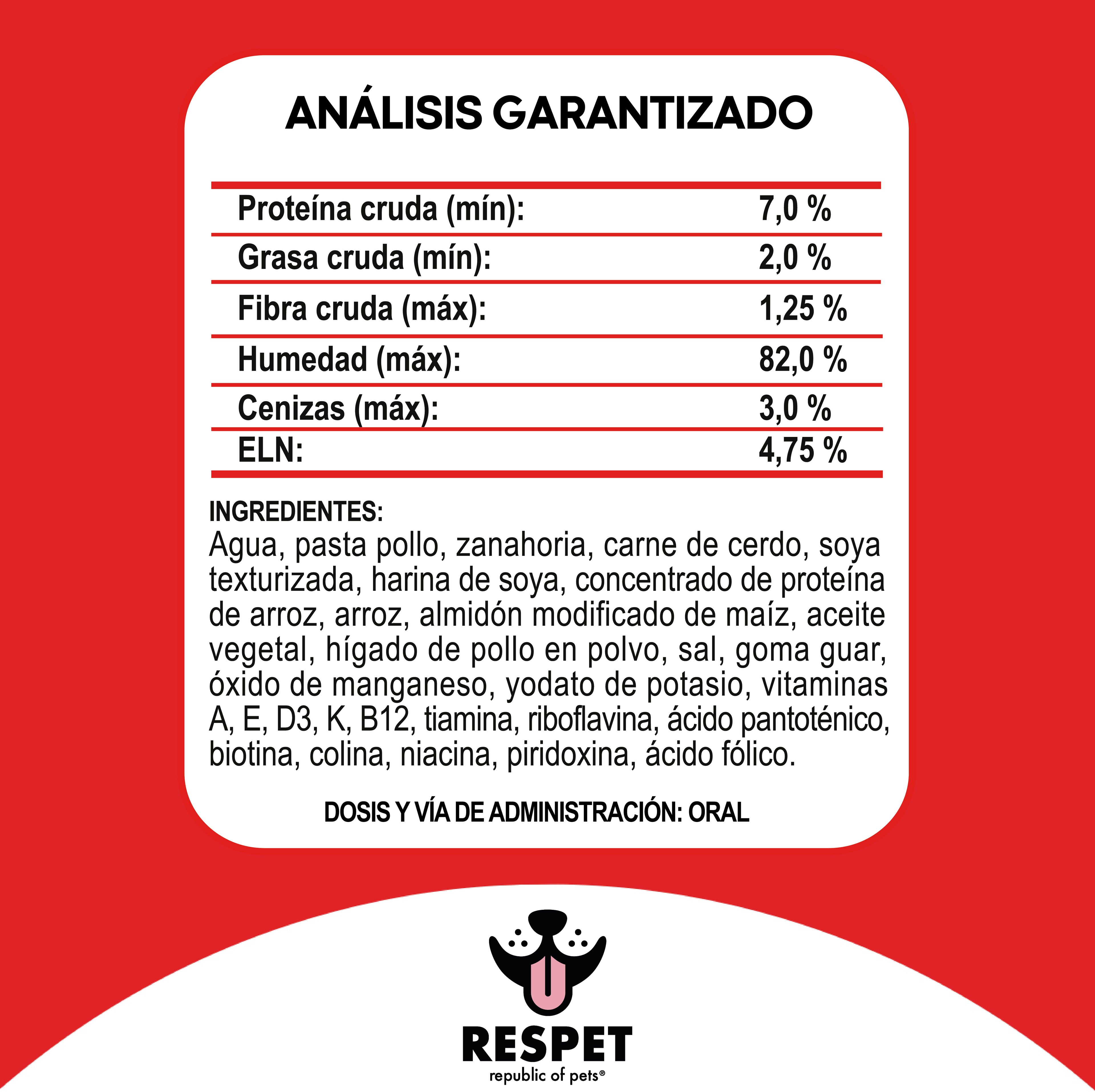 RESPET Lata alimento húmedo para perro Adulto sabor Carne y Vegetales - 410 g