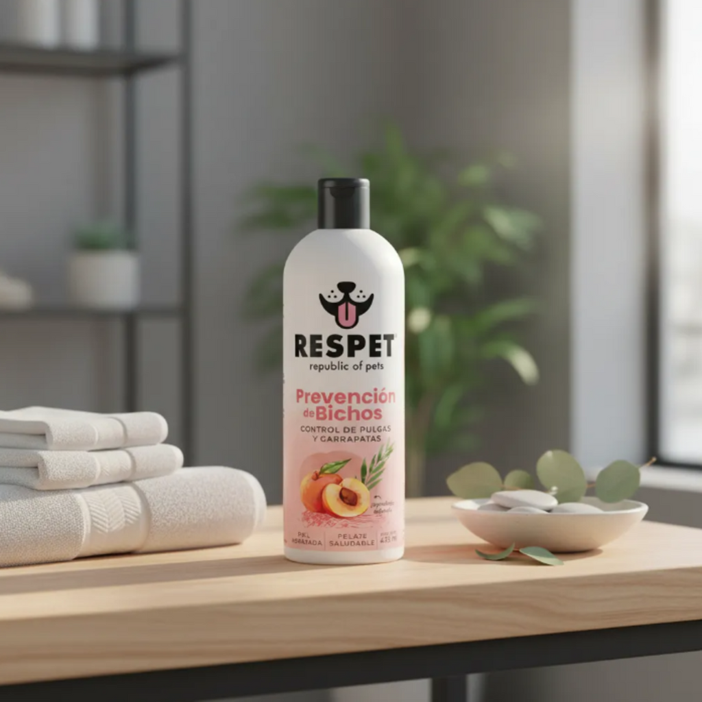 RESPET Shampoo para Perro Prevención de Bichos No Parabenos Ni Sulfatos 475ml