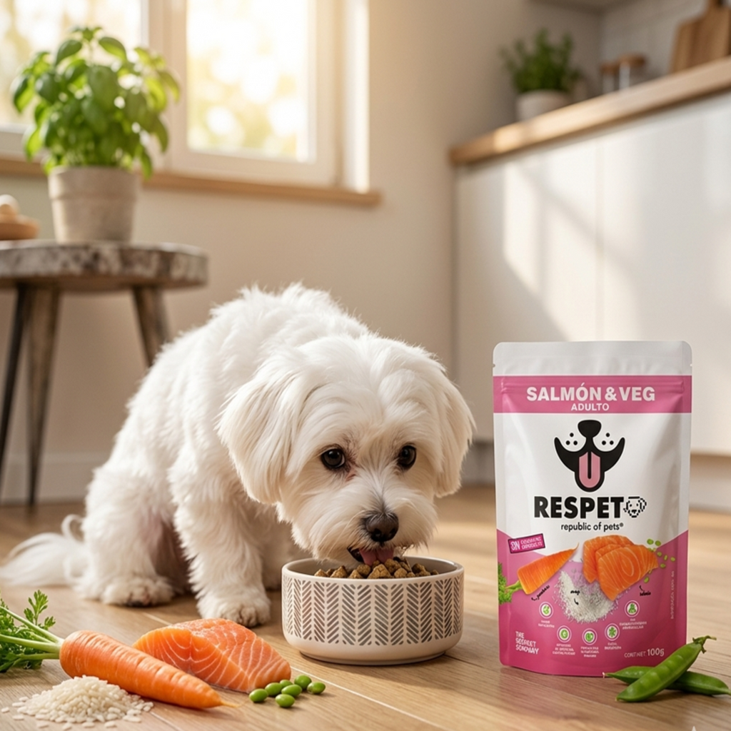 RESPET Alimento Húmedo para Perro Adulto Salmón y Vegetales Sobres 100 g