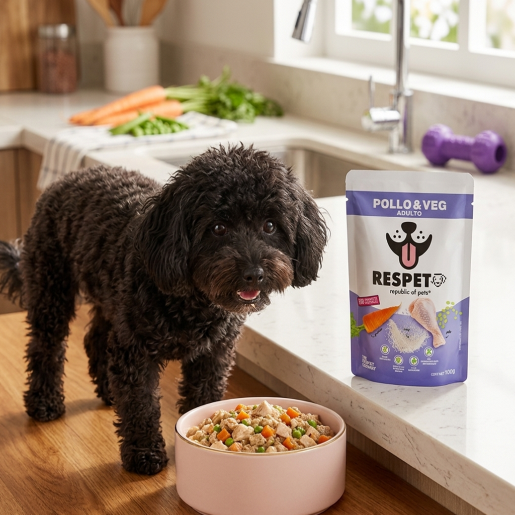 RESPET Alimento Húmedo para Perro Adulto Pollo y Vegetales Sobres 100 g