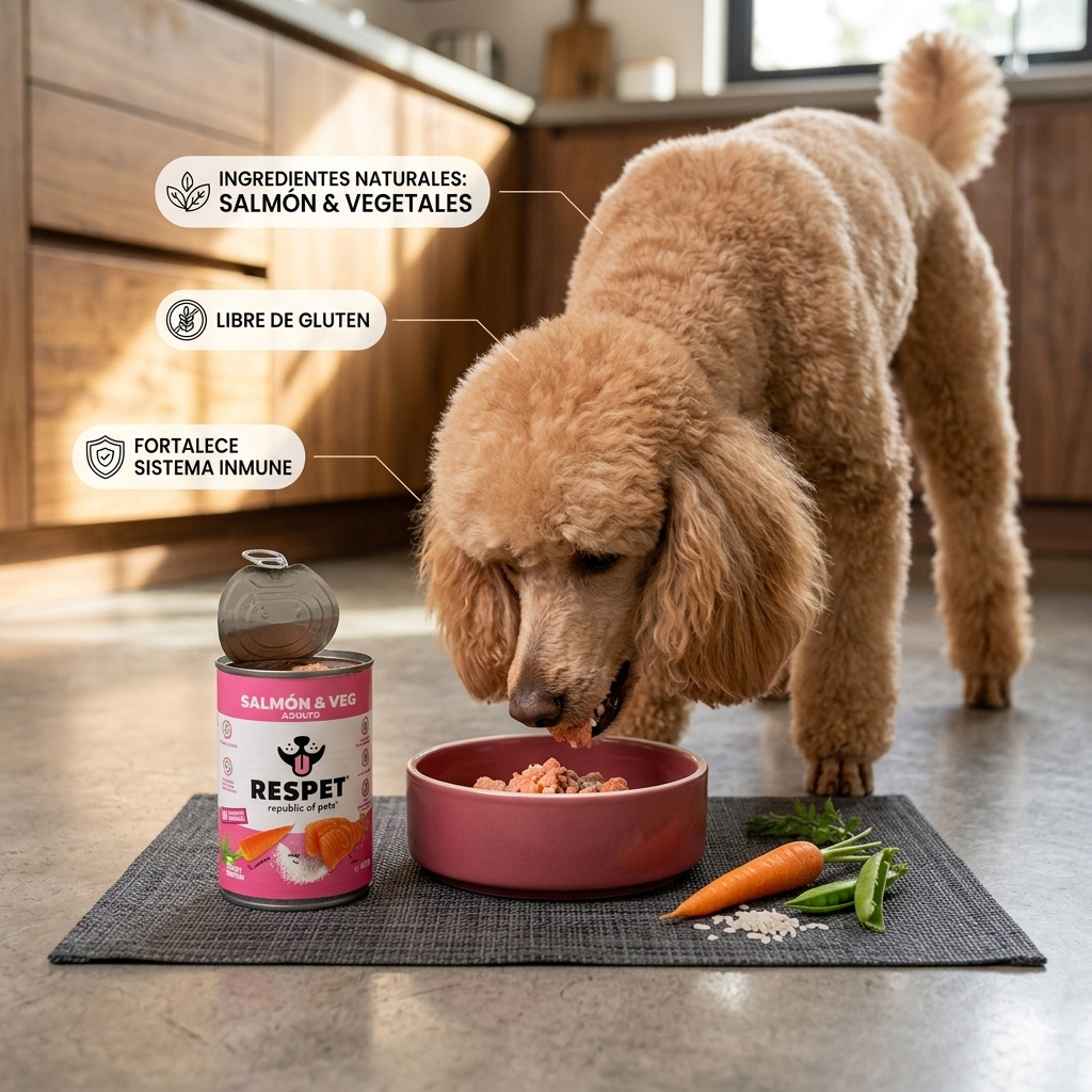 RESPET Alimento Húmedo para Perro Adulto Sabor Salmón y Vegetales Lata 410 g