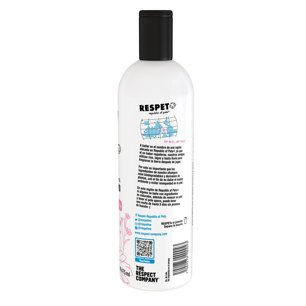 RESPET Shampoo de Pelo Claro para perro aroma a Verbena y Té Blanco