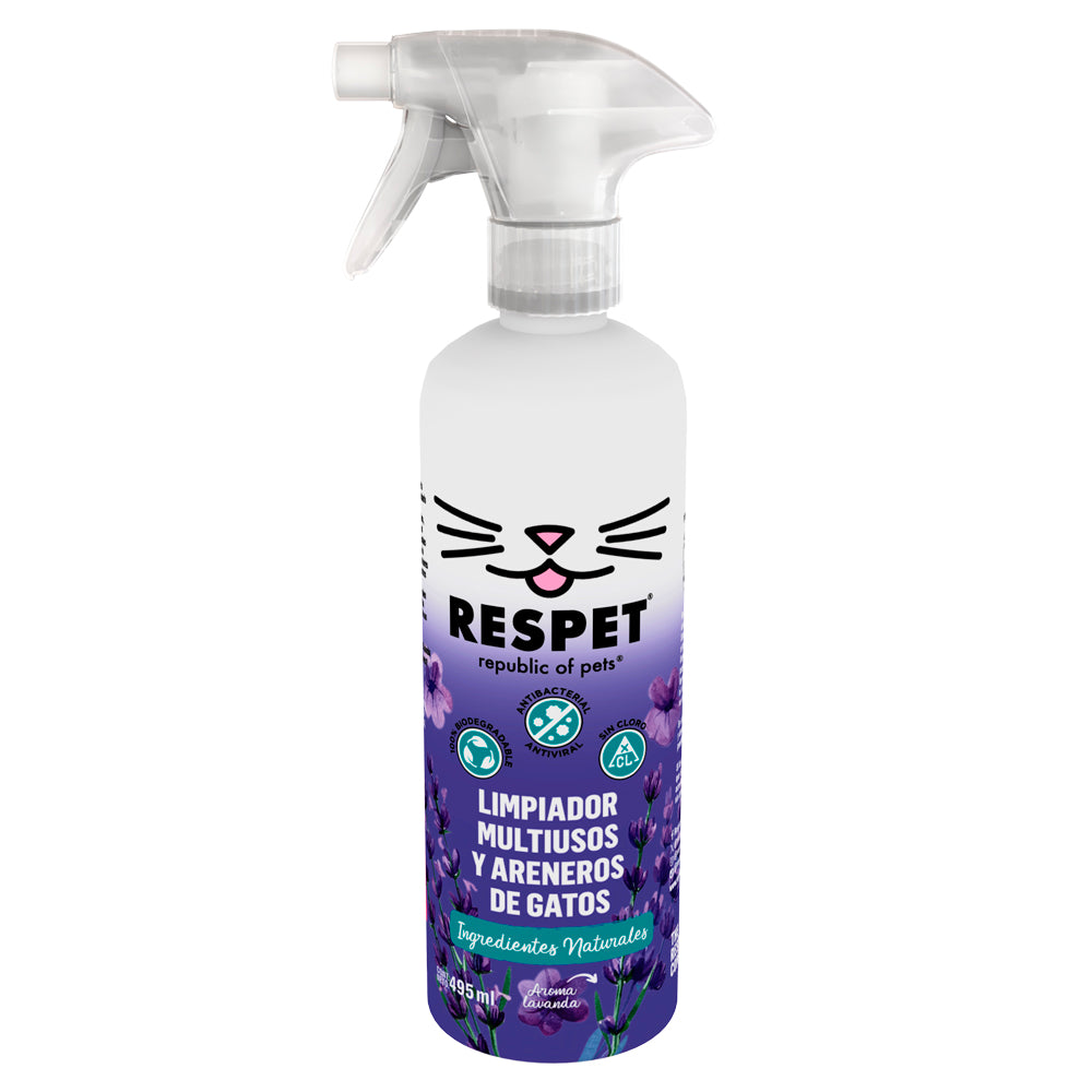 RESPET Limpiador Multiusos y Areneros para gatos - 495 ml