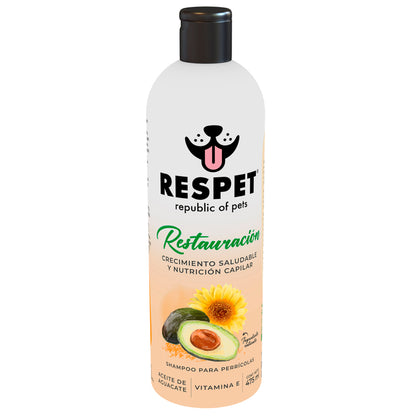 RESPET Shampoo para perro Restauración - Crecimiento saludable y nutrición capilar