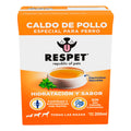Caldo de Pollo especial para Perro RESPET | Natural, Sin Ajo, sin Cebolla | Hidratación con electrolitos naturales | 200ml | Todas las Razas