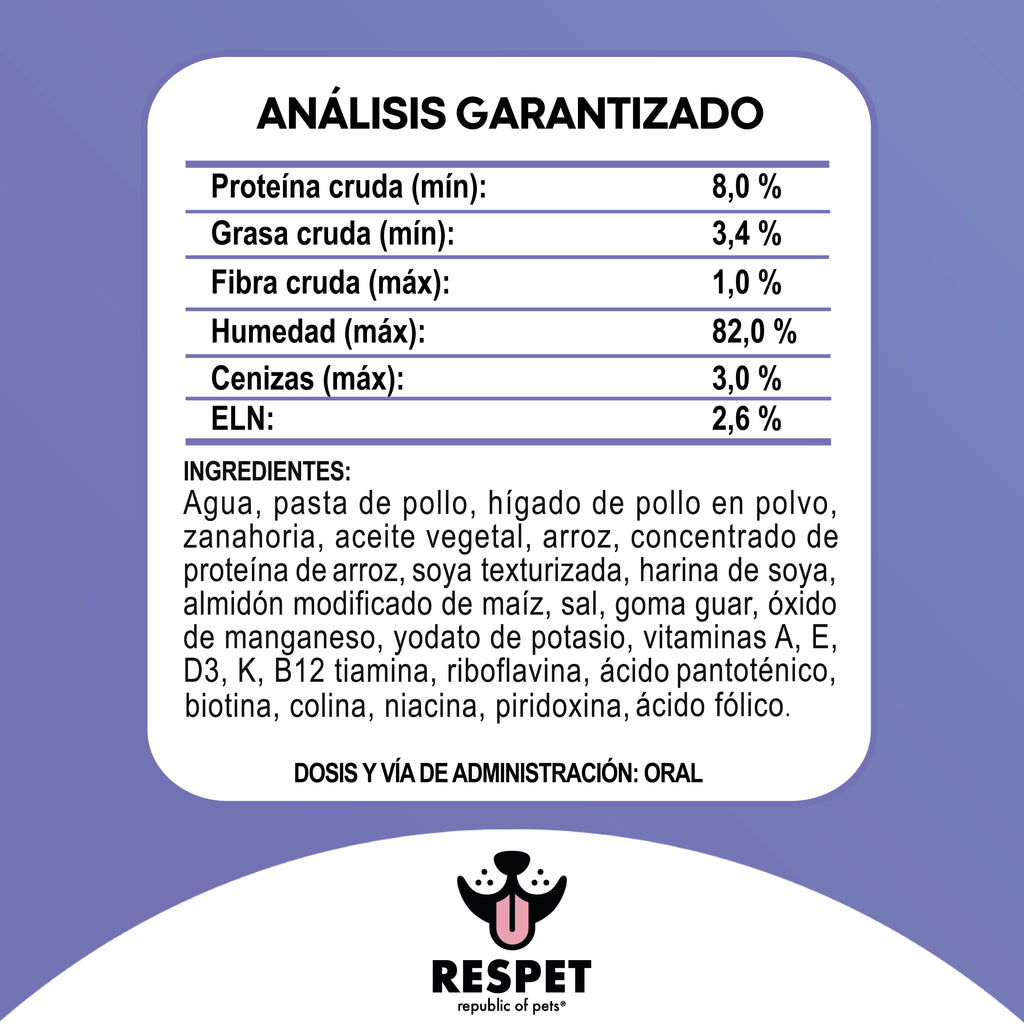 RESPET Lata alimento húmedo para perro Adulto sabor Pollo y Vegetales - 410 g