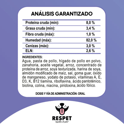 RESPET Lata alimento húmedo para perro Adulto sabor Pollo y Vegetales - 410 g