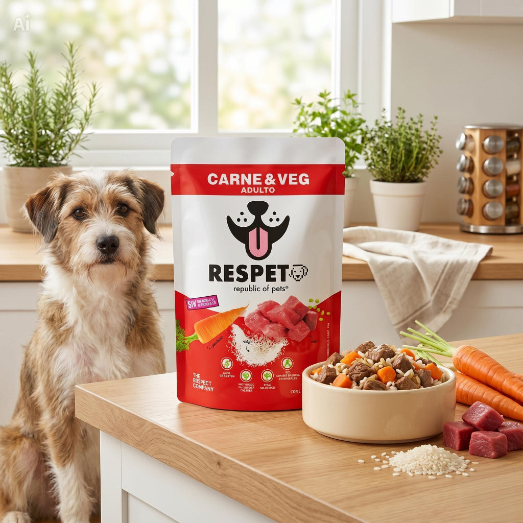 RESPET Alimento Húmedo para Perro Adulto Carne y Vegetales Sobres 100 g