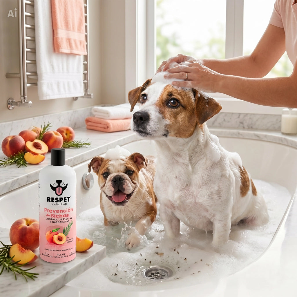 RESPET Shampoo para Perro Prevención de Bichos No Parabenos Ni Sulfatos 475ml