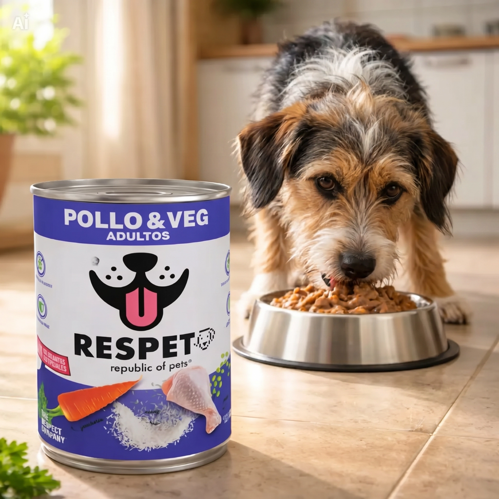 RESPET Alimento Húmedo para Perro Adulto Sabor Pollo y Vegetales Lata 410 g