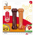 Nylabone - Huesos Masticables Sabor Hamburguesa y Pay