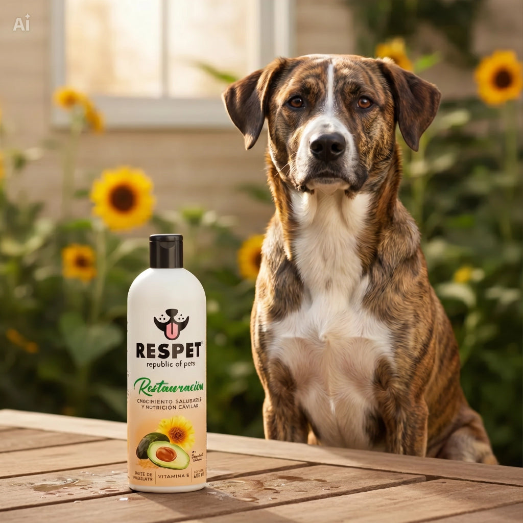 RESPET Shampoo para Perro Restauración Capilar No Parabenos ni Sulfatos 475 ml