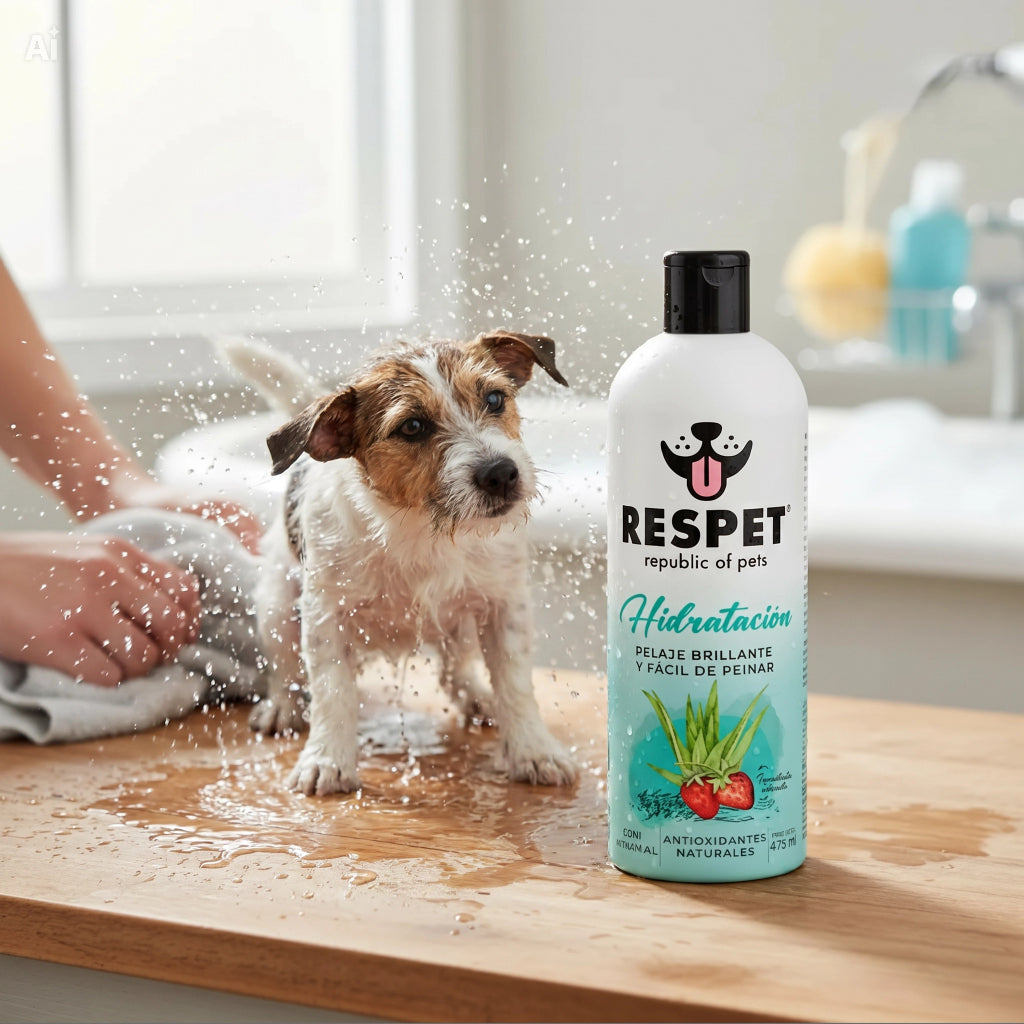 RESPET Shampoo para Perro Hidratación Profunda No Parabenos Ni Sulfatos 475 ml