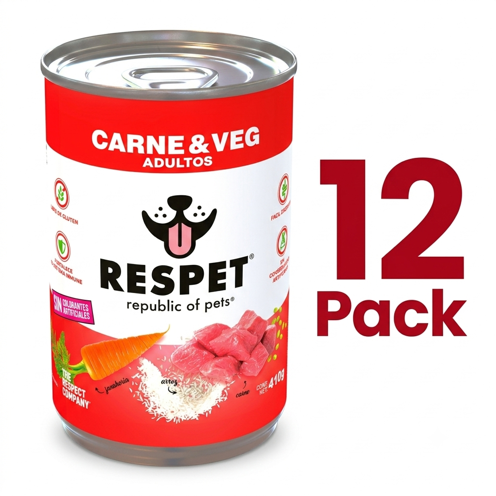RESPET Alimento Húmedo para Perro Adulto Sabor Carne y Vegetales Lata 410 g