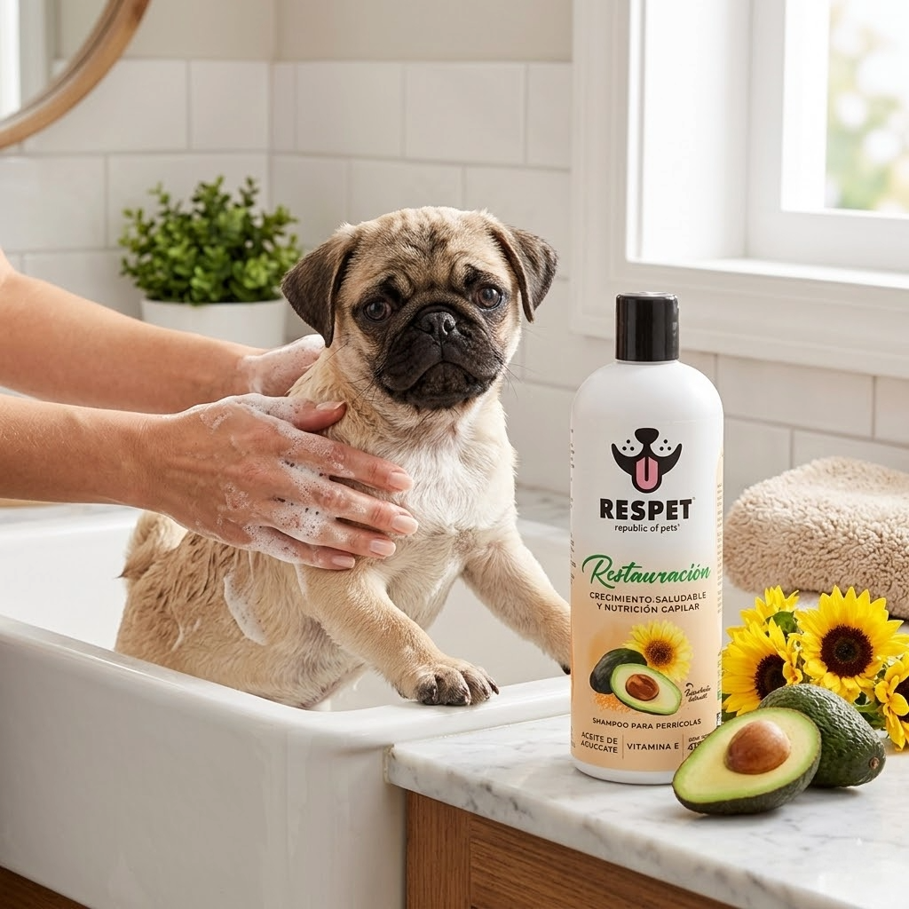 RESPET Shampoo para Perro Restauración Capilar No Parabenos ni Sulfatos 475 ml