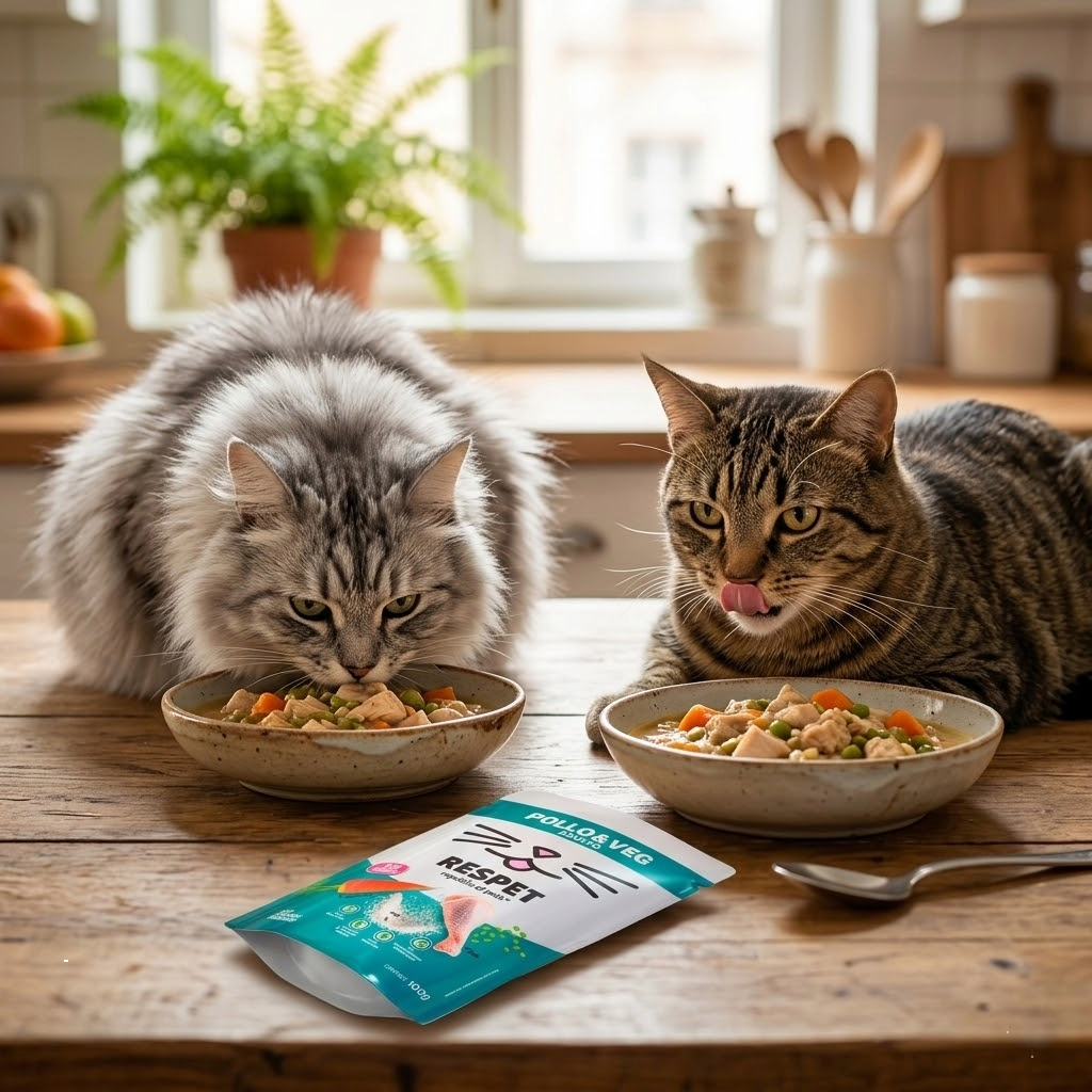RESPET Alimento Húmedo para Gatos Pollo y Vegetales Sin Gluten Sobres 100 g