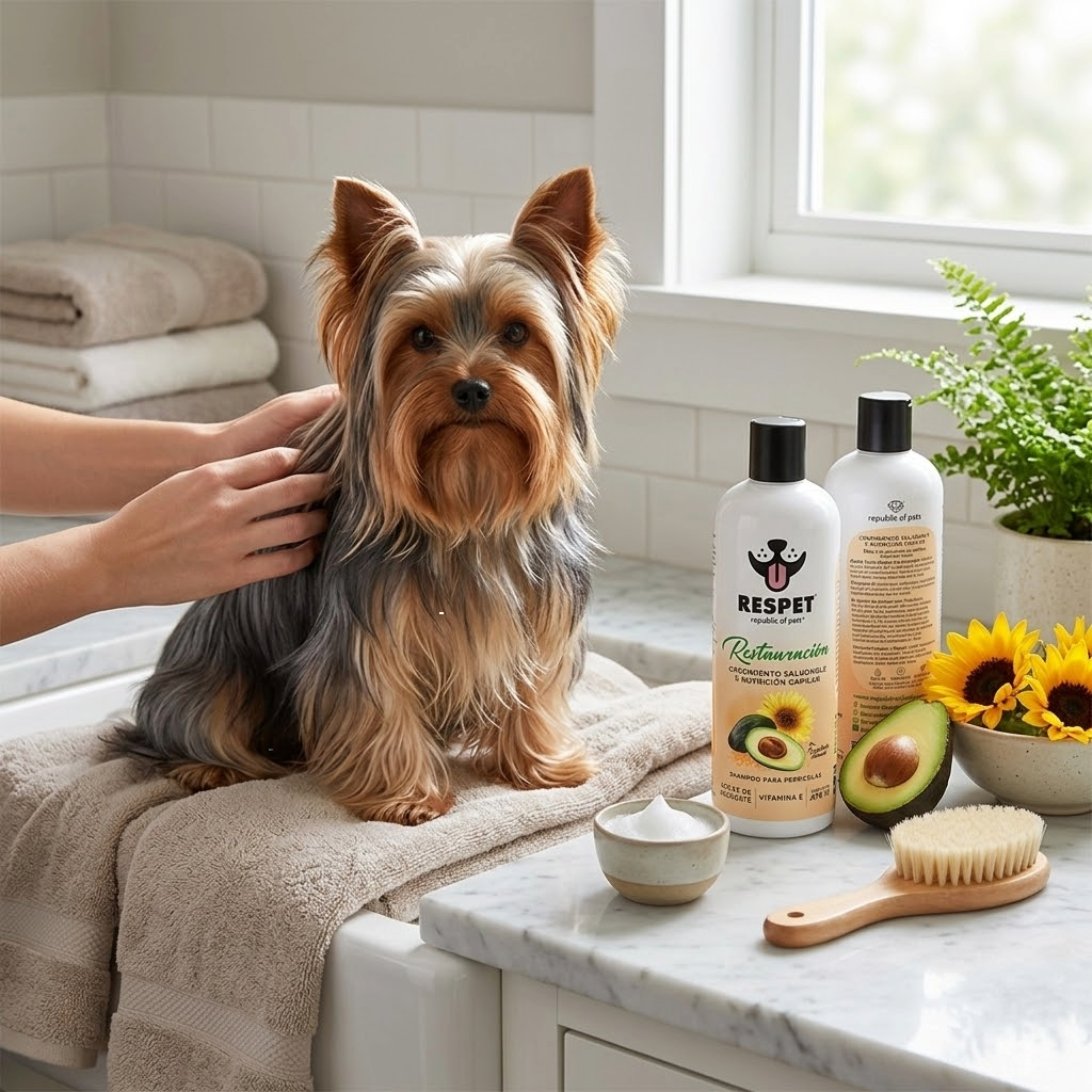 RESPET Shampoo para Perro Restauración Capilar No Parabenos ni Sulfatos 475 ml