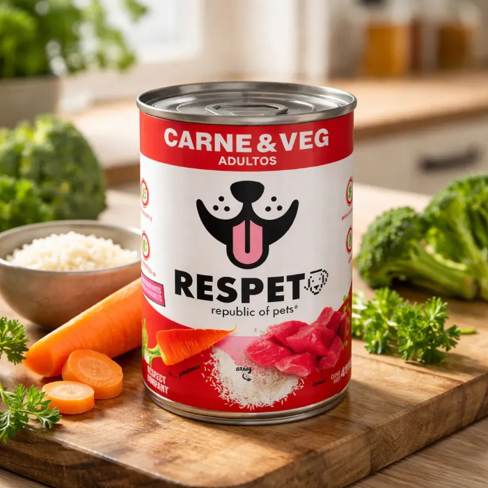 RESPET Alimento Húmedo para Perro Adulto Sabor Carne y Vegetales Lata 410 g
