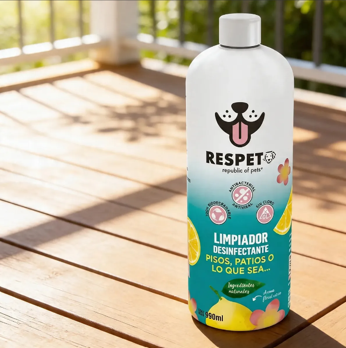 RESPET Limpiador Desinfectante de Patios y Pisos Elimina Olores 990ml No Tóxico